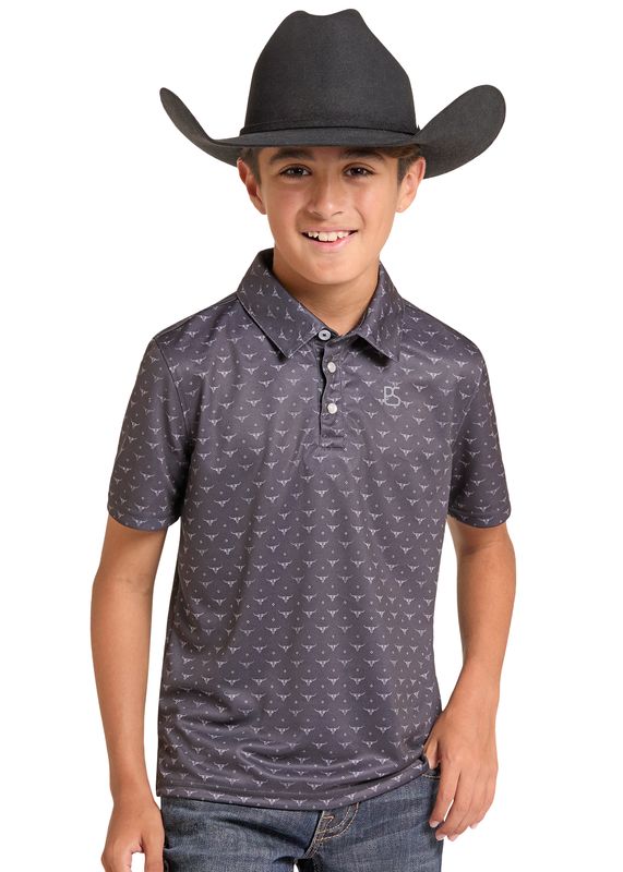 PANHANDLE SLIM STEER SNAP POLO