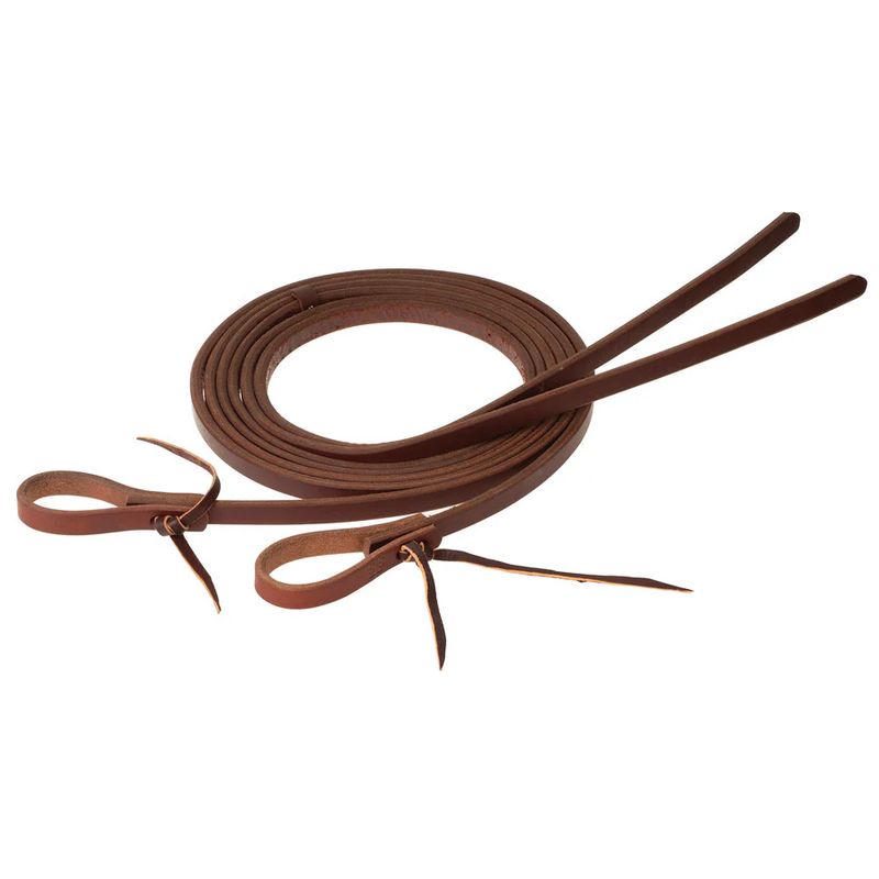 STS RANCH HARNESS LEATHER SPLIT REIN, WATER TIE ENDS