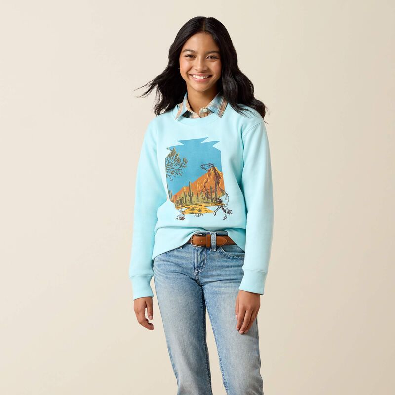 ARIAT STALLION CREW SWEATSHIRT