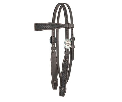 CIRCLE Y WINDSOR CHOCOLATE BROWBAND HEADSTALL