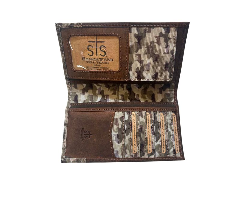 STS BULL CAMO LONG BIFOLD WALLET