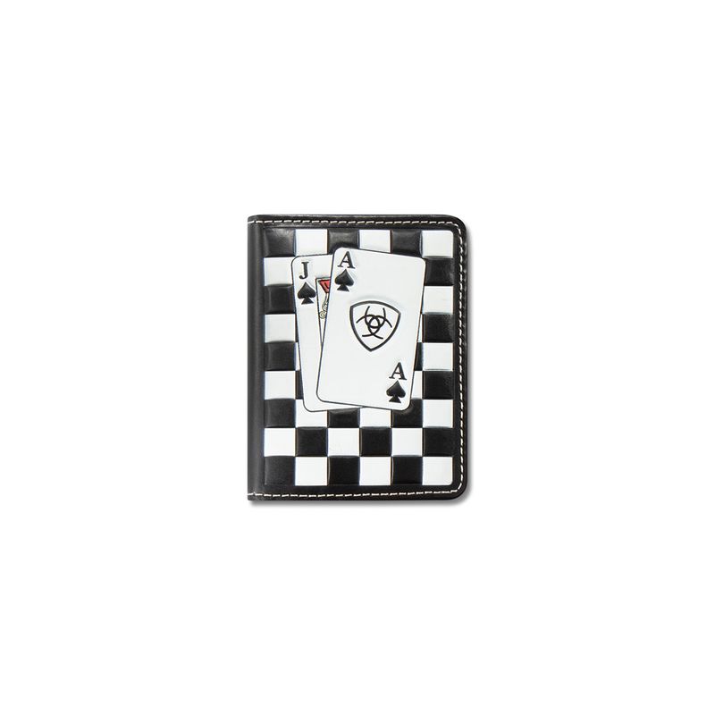 ARIAT CHECKBOARD BIFOLD WALLET