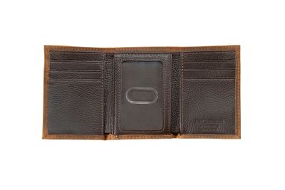 3D SCALLOPED OVERLAY TRIFOLD WALLET