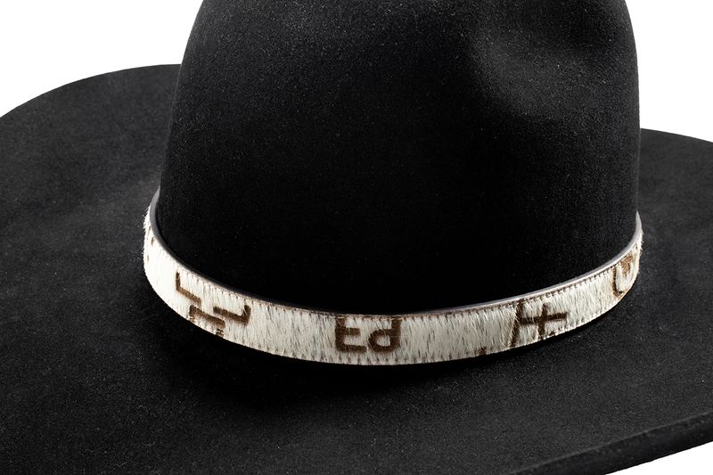 3D 3/4" CALF HAIR BRANDS HAT BAND