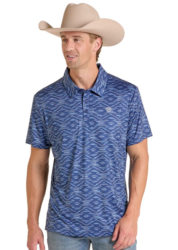 ROCK &amp; ROLL AZTEC MESH POLO