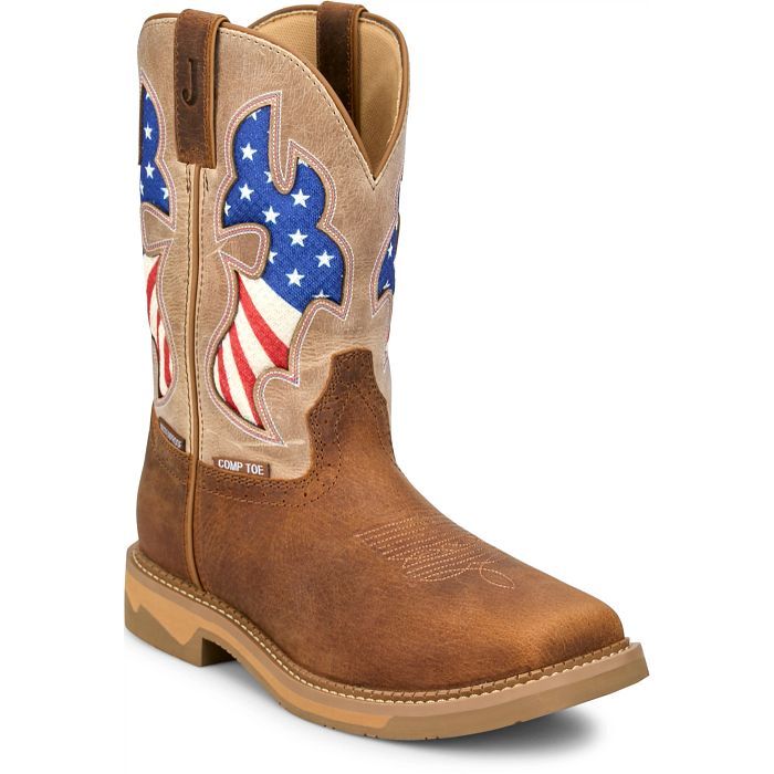 JUSTIN BOLT 11" WATERPROOF COMP TOE WORK BOOT