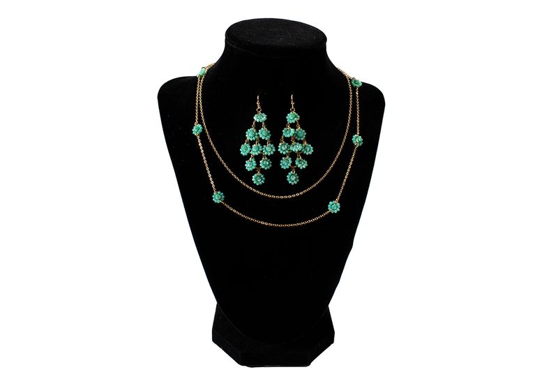 2 CHAIN FLORAL BEAD SET