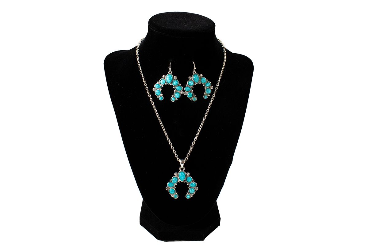 GLITTER TURQUOISE JEWELRY SET