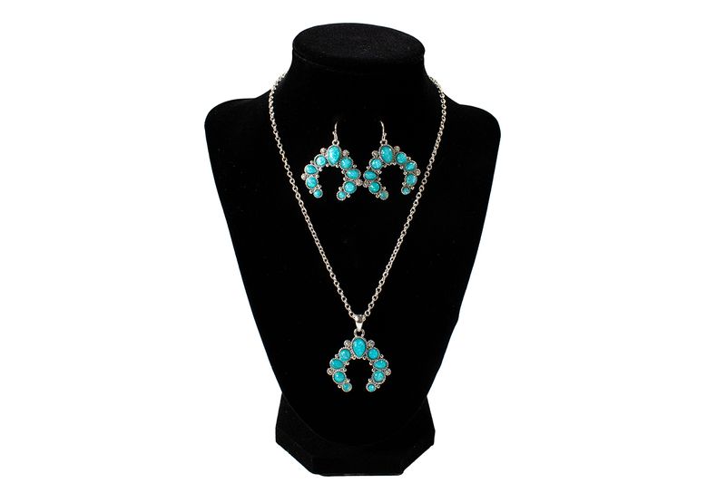 GLITTER TURQUOISE JEWELRY SET