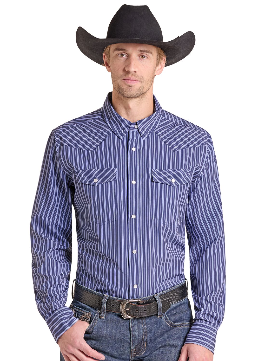 PANHANDLE 2 POCKET STRIPE SNAP SHIRT