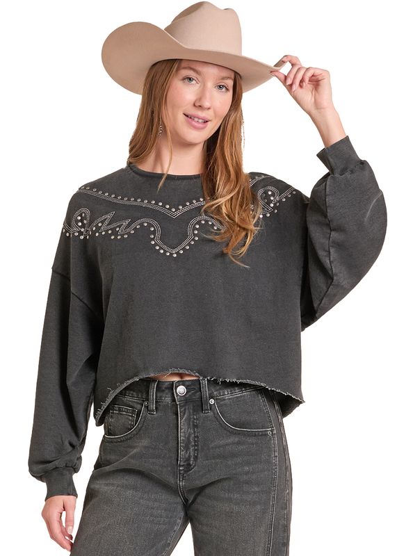 ROCK &amp; ROLL STUDDED SWEATSHIRT