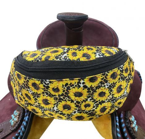 SHOWMAN SADDLE POUCH SUNFLOWER
