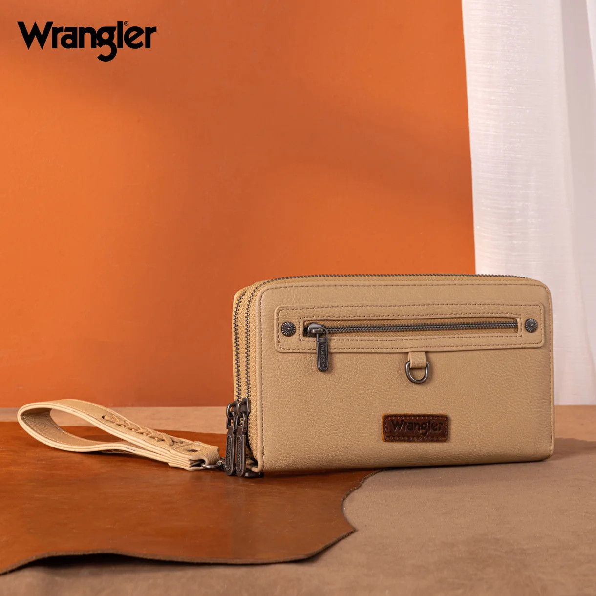 WRANGLER DUAL ZIPPER COMPARTMENT LARGE WALLET