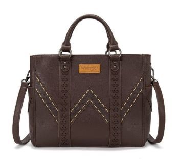 WRANGLER WESTERN STITCH CHEVRON SATCHEL TOTE BAG