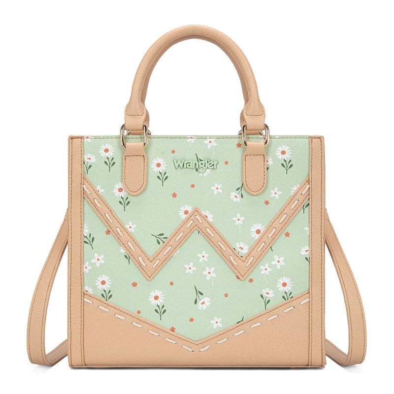 WRANGLER DAISY CHEVRON TOTE CROSSBODY BAG
