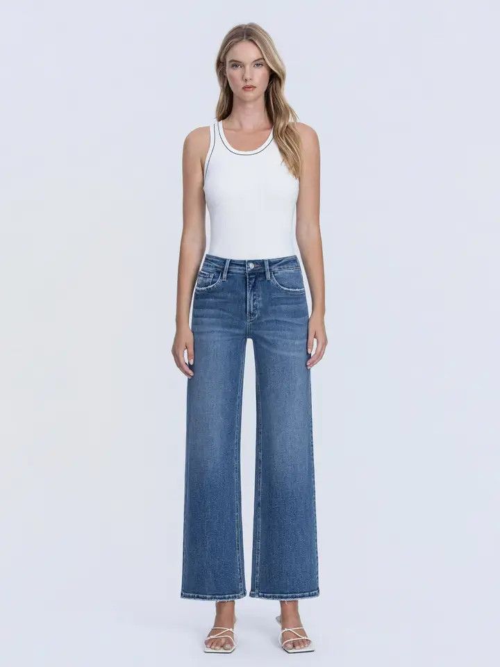 VERVET HIGH RISE ANKLE WIDE JEAN