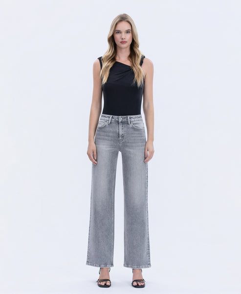 VERVET HIGH RISE WIDE LEG JEAN