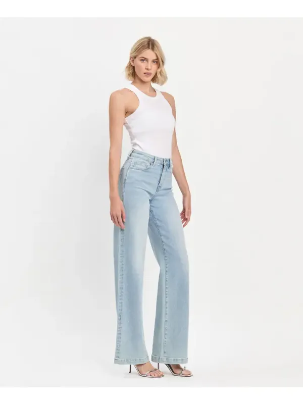 VERVET HIGH RISE WIDE LEG JEAN