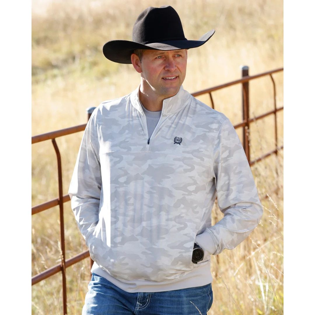 CINCH 1/4 ZIP CAMO PULLOVER