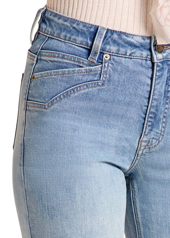 ROCK &amp; ROLL SCALLOP POCKET WIDE LEG JEAN
