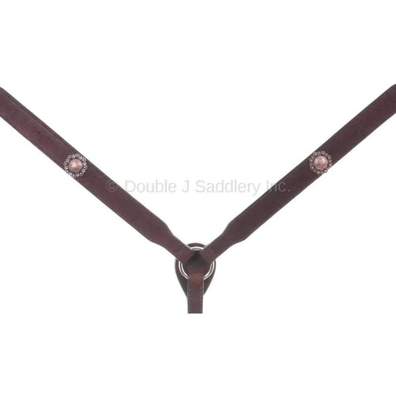 DOUBLE J SADDLERY BROWN ROUGH OUT BREAST COLLAR