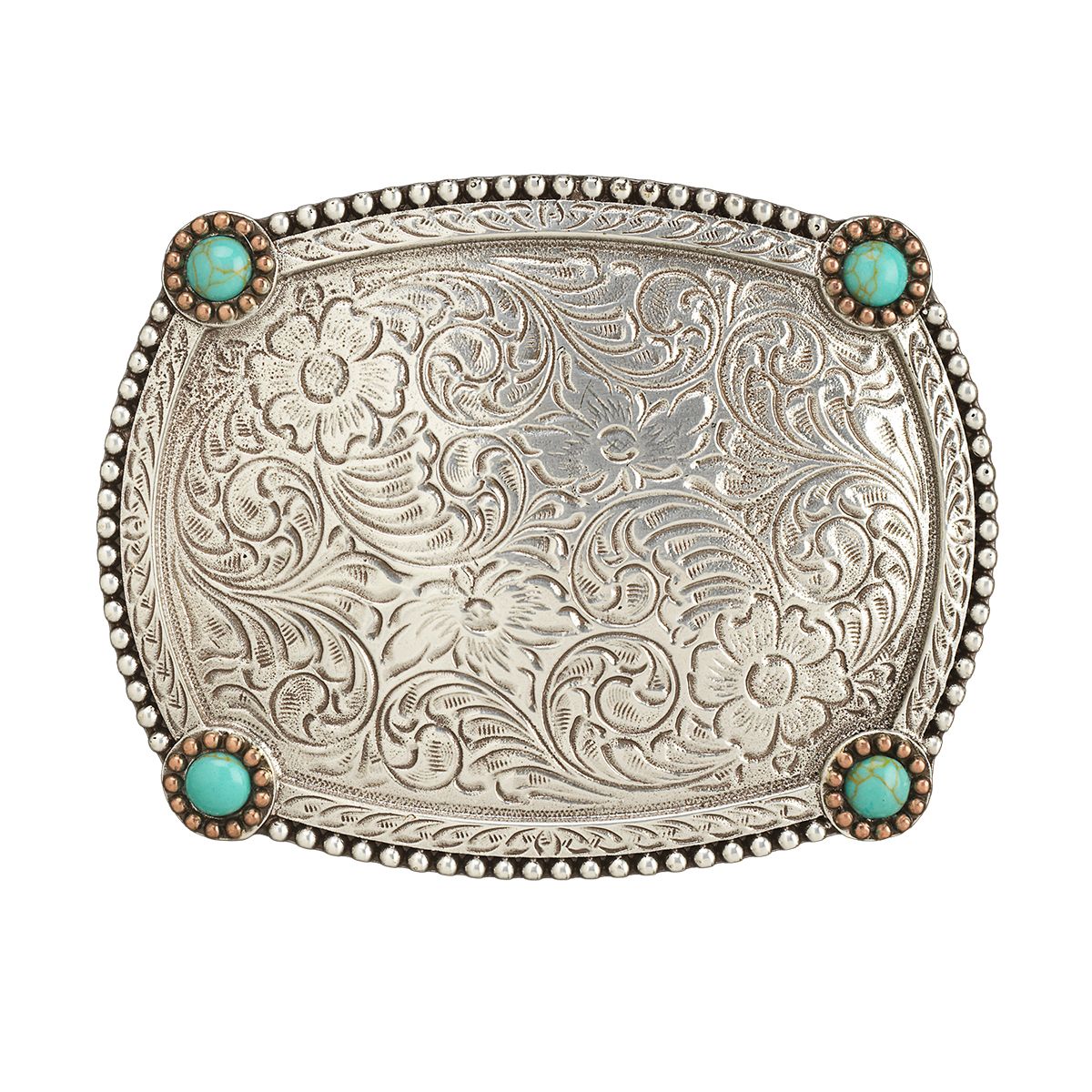 ARIAT RECTANGLE BEADED EDGE BUCKLE