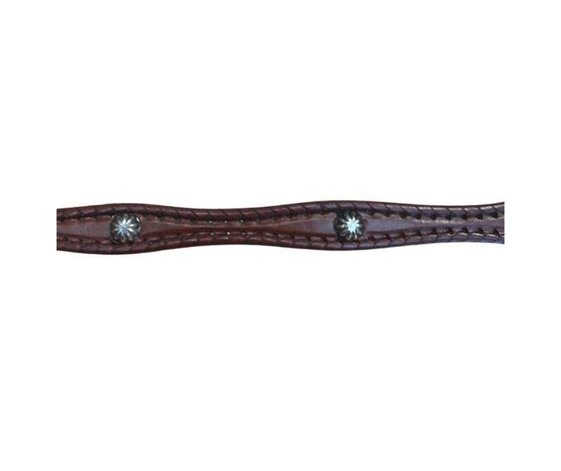 LEATHER STUDDED HAT BAND, 3/8"