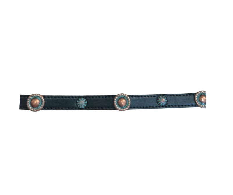 LEATHER CONCHO HAT BAND
