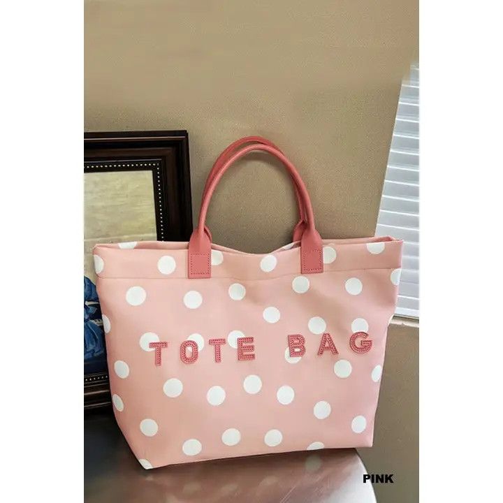 Polka Dot Oxford Tote