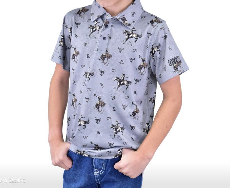 COWBOY HARDWARE VINTAGE BRONC POLO