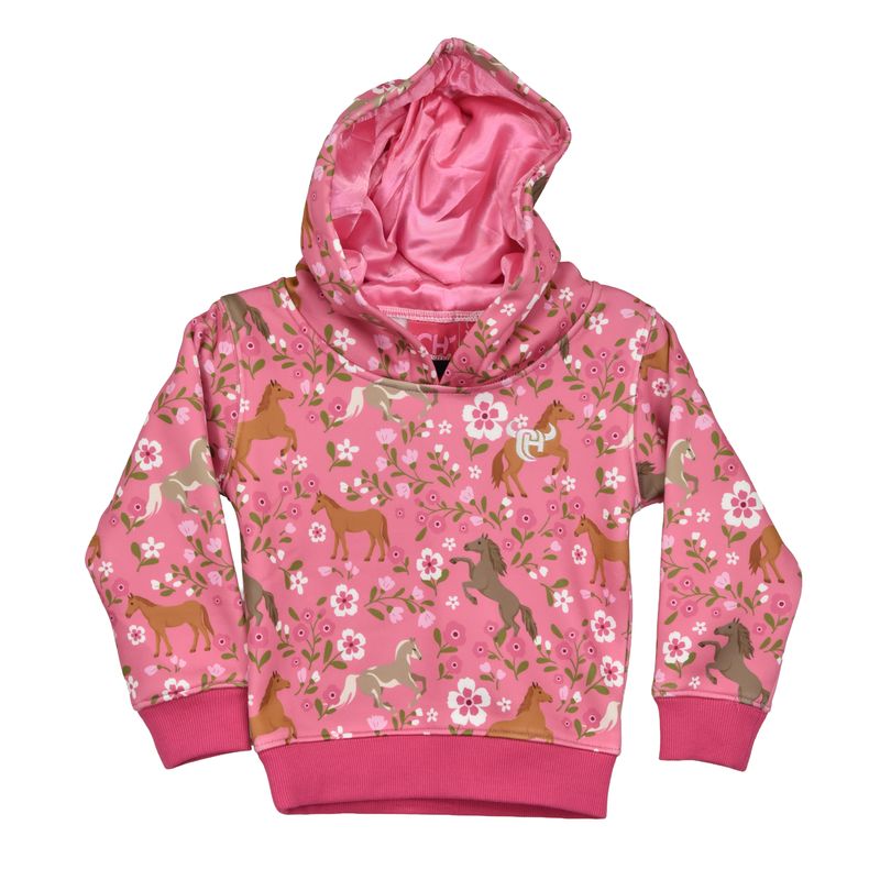 COWGIRL HARDWARE HORSE FLOWERS HOODY