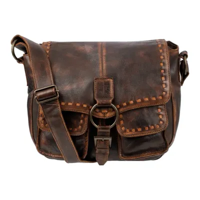STS BANDERA CHOCOLATE SADDLE HOBO BAG