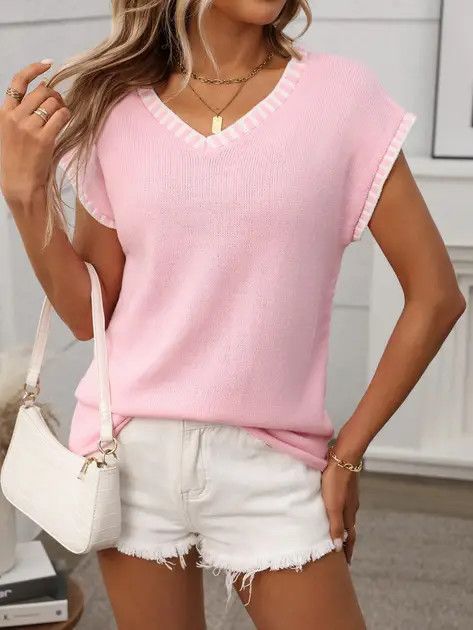 Short Sleeve Sweater Vest