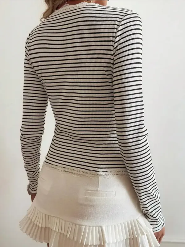 Striped Knit Cardigan