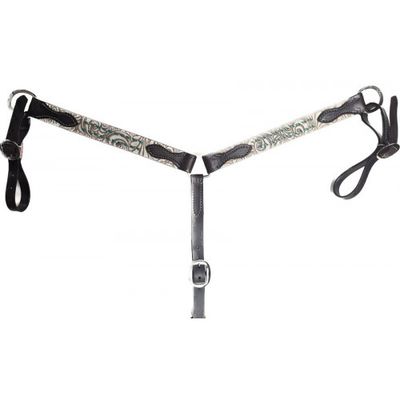 SAN SABA PONY 1-1/2" BREAST COLLAR SAND FLORAL/TURQUOISE LACE