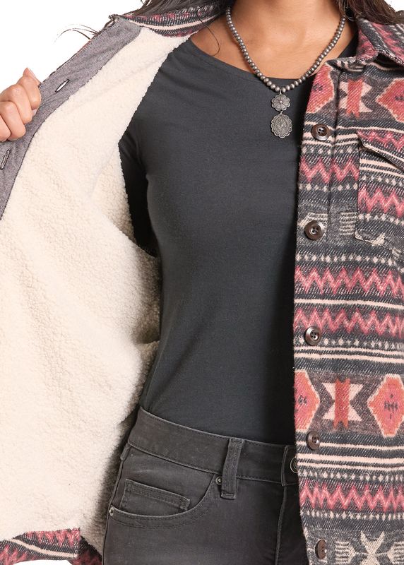 ROCK &amp; ROLL SHERPA LINED SHACKET