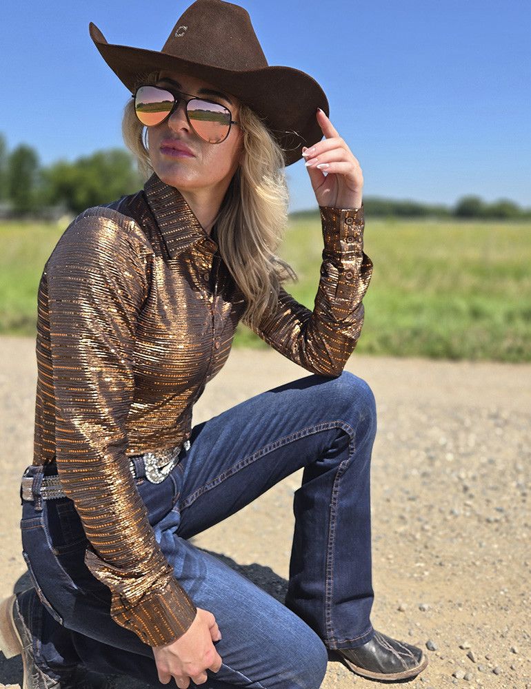 COWGIRL TUFF PULLOVER BUTTON UP