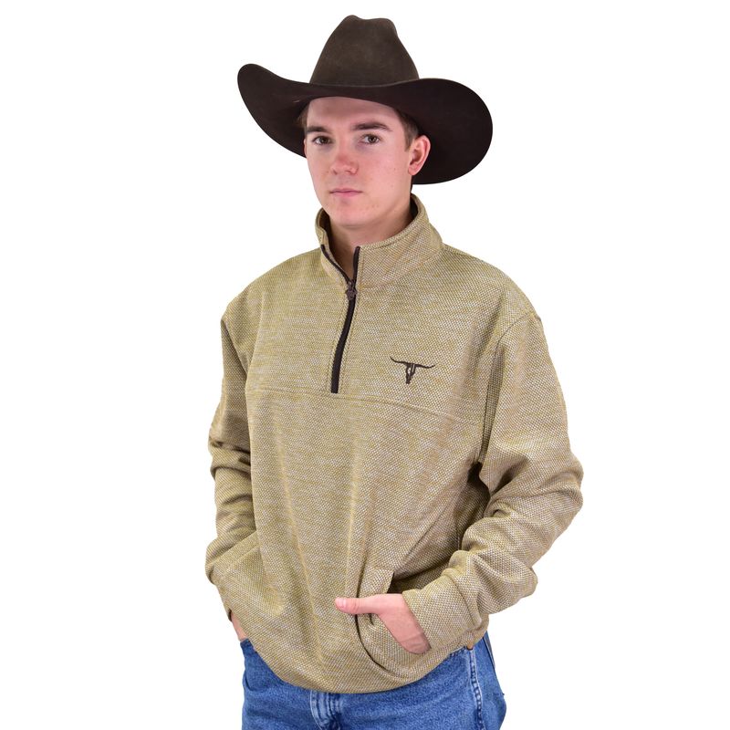 COWBOY HARDWARE KNOBBY FLEECE PULLOVER