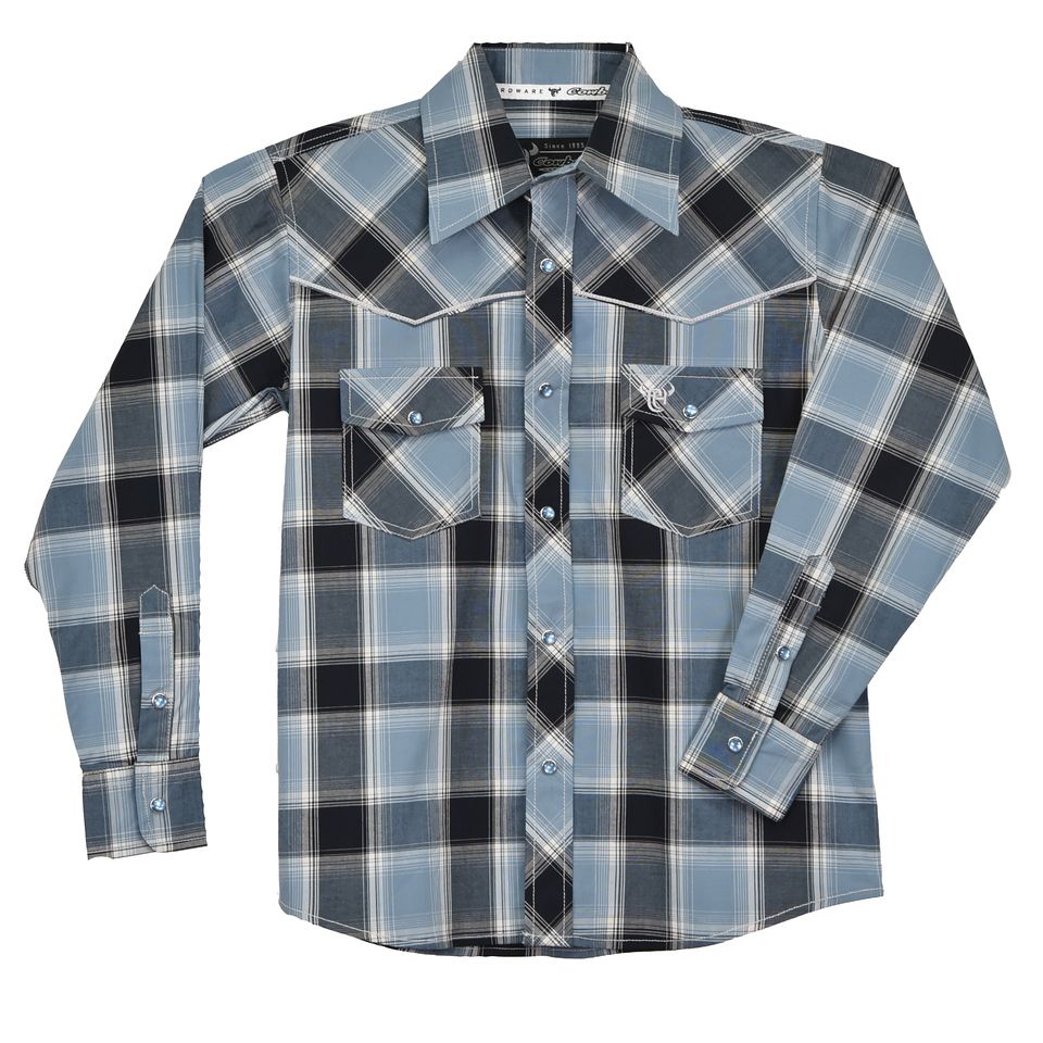 COWBOY HARDWARE PLAID WESTERN SHIRT