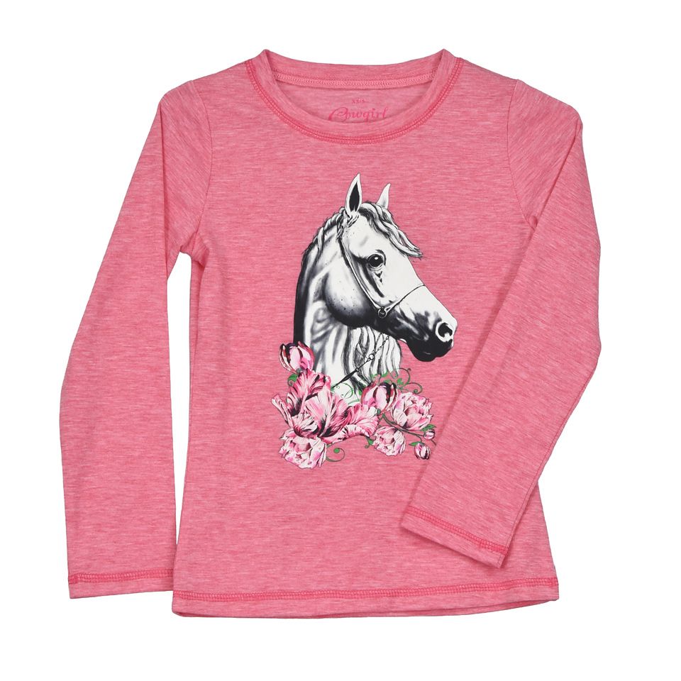 COWGIRL HARDWARE WATERCOLOR HORSE L/S TEE