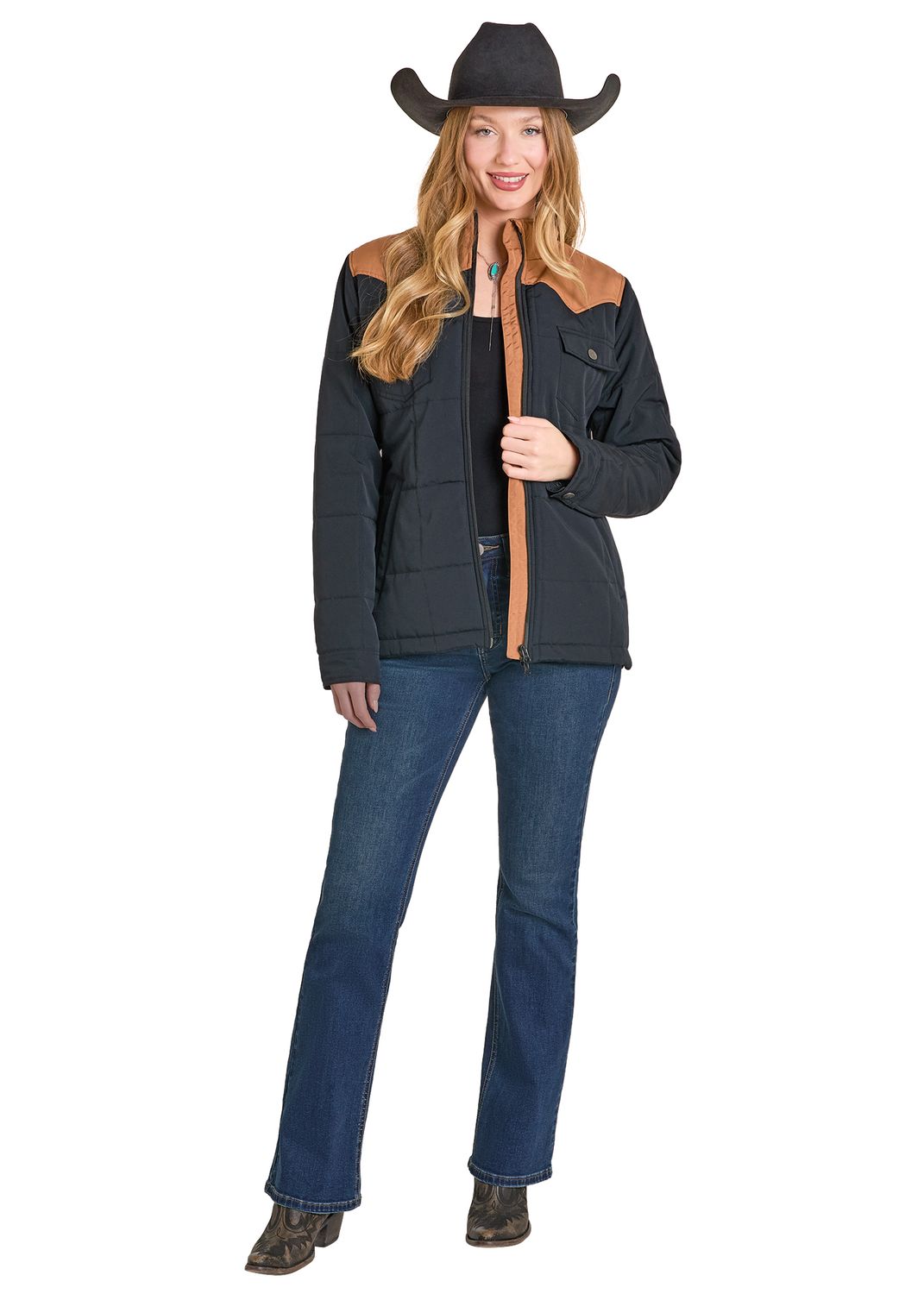 ROCK &amp; ROLL TWO TONE PUFFER JACKET