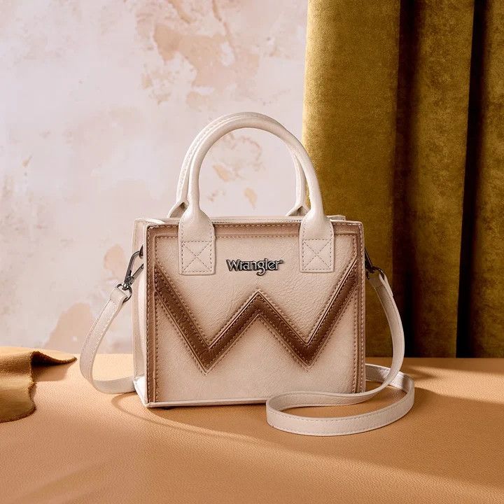 WRANGLER CHEVRON STITCH TOTE CROSSBODY BAG
