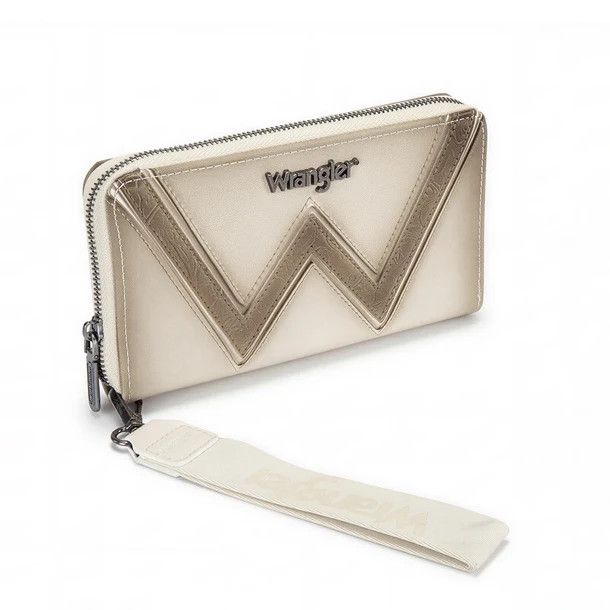 WRANGLER CHEVRON STITCH ZIP AROUND WALLET