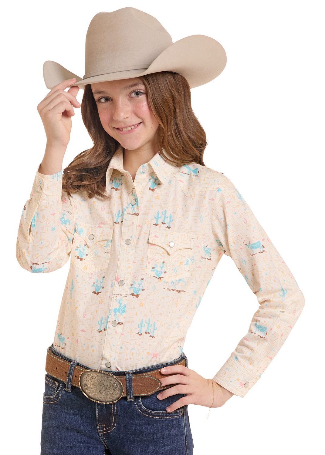 PANHANDLE SLIM CROSSHATCH LANDSCAPE SNAP SHIRT