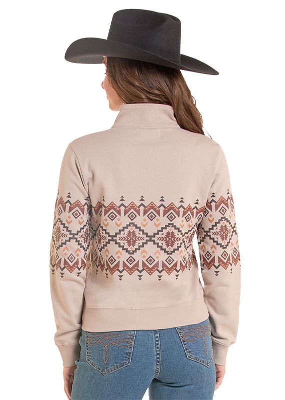 PANHANDLE SLIM BORDER AZTEC 1/4 ZIP PULLOVER