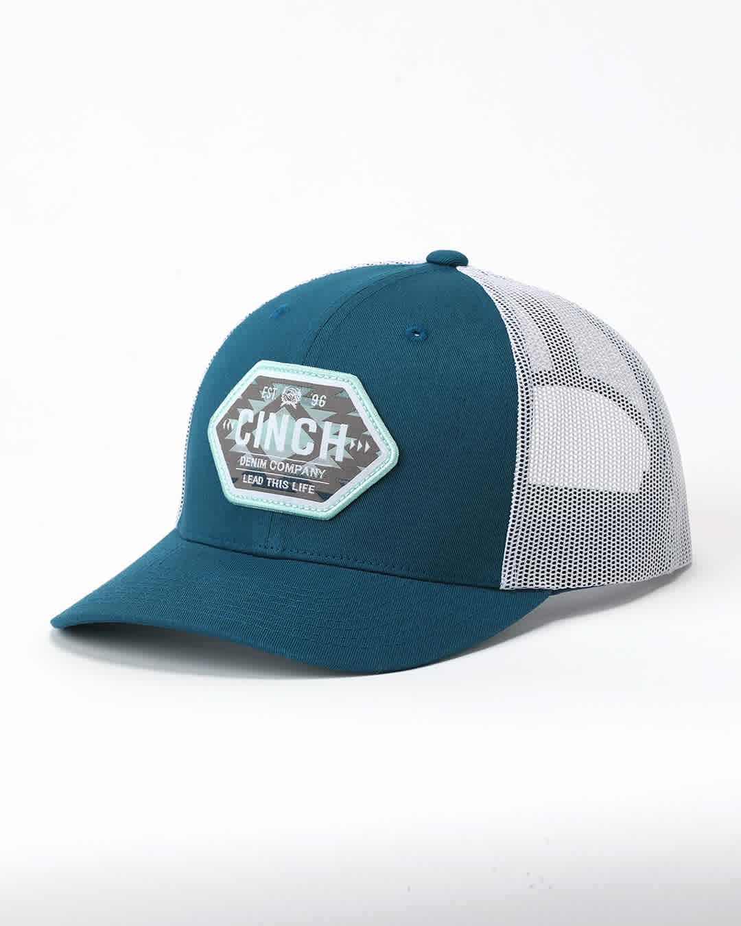 CINCH AZTEC TEAL TRUCKER CAP
