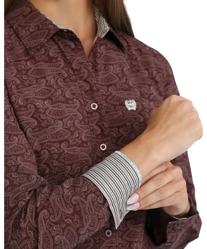 CINCH PAISLEY ARENAFLEX BUTTON DOWN SHIRT