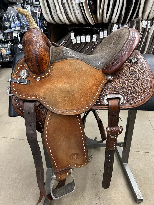 14.5" Used Circle Y Kelly Kaminski Barrel Saddle - Wide
