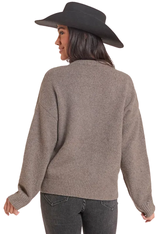 ROCK &amp; ROLL HEATHERED HORSE SWEATER