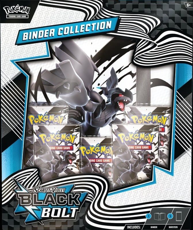 POKEMON SV10.5 BLACK BOLT BINDER COLLECTION (6)